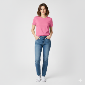 Pure Cotton Women Round Neck T-Shirts Pastel Colors